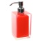 Soap Dispenser, Square, Red, Countertop